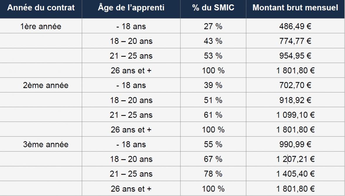 grille de salaire smic
